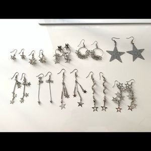 10 pairs starry earrings bundle